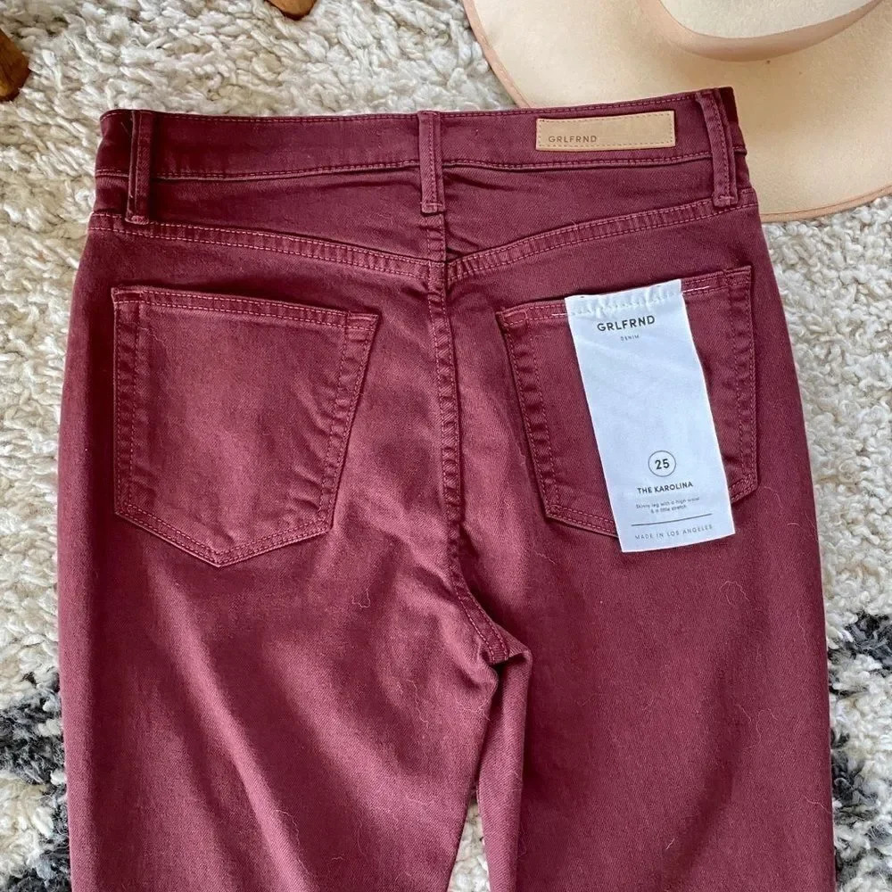 NEW GRLFRND Karolina High Rise Straight Leg Skinny Jean - Picture 11 of 11